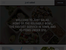 Tablet Screenshot of justsalad.com